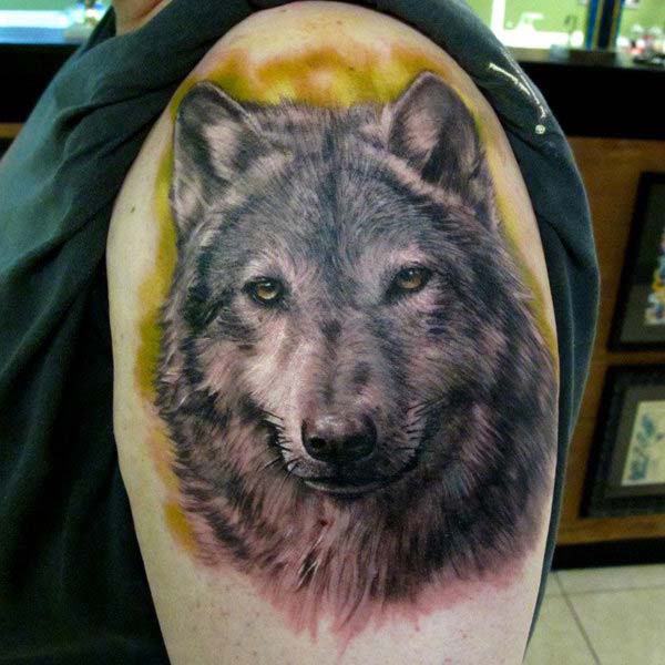 3d wolf tattoo