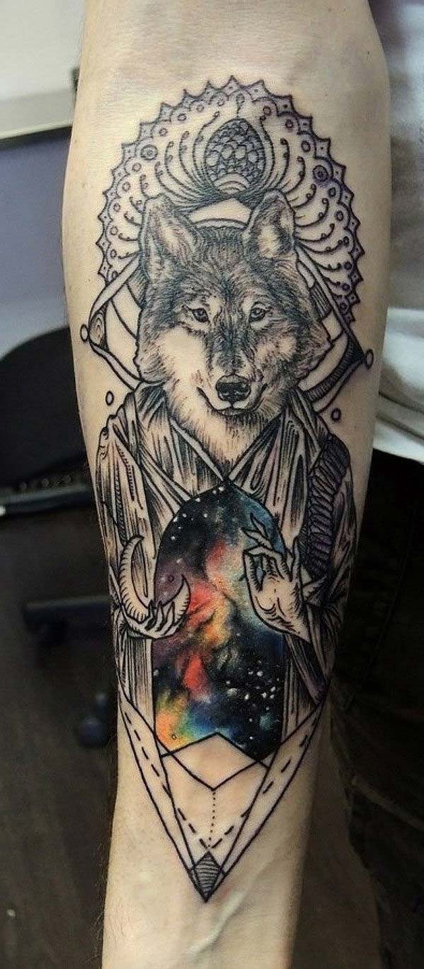 wise wolf tattoo