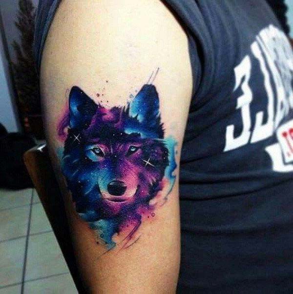 galaxy wolf tattoo tumblr
