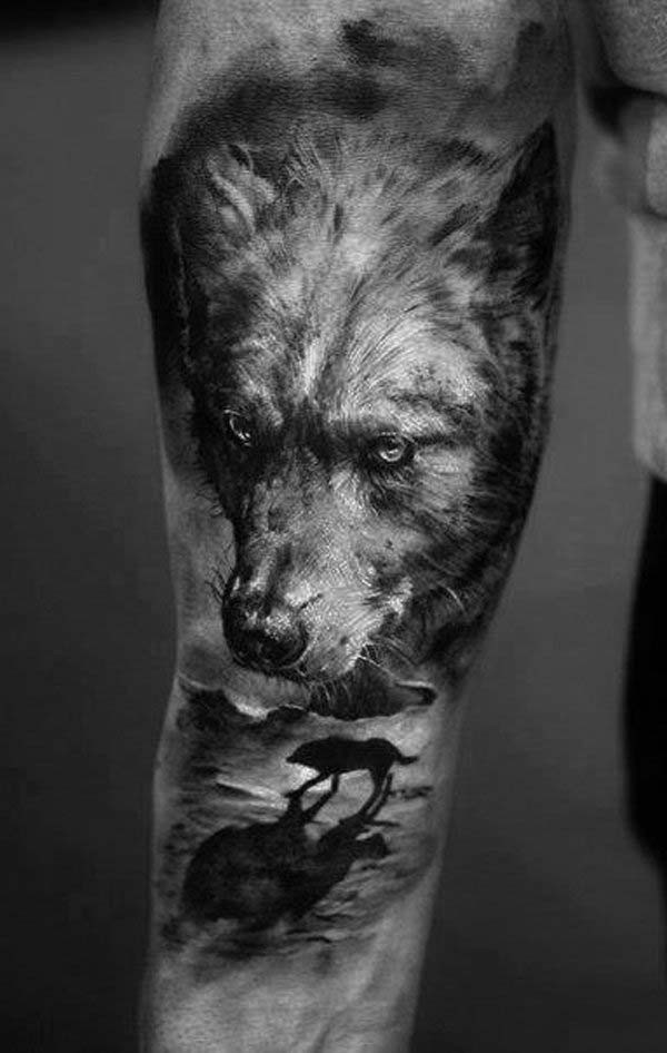 3d wolf tattoos