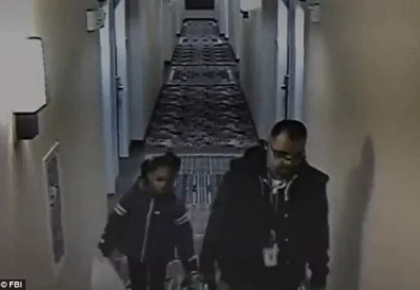 Tatum caught on surveillance video leading Rudd into a hotel room in Maryland.