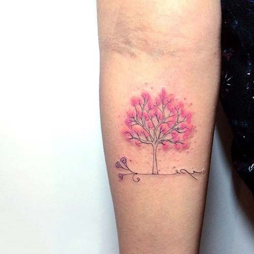 female tree tattoo designs girly tree tattoo design