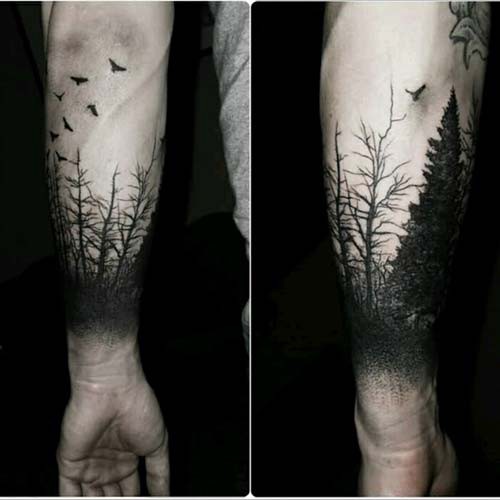 dark forest tattoo