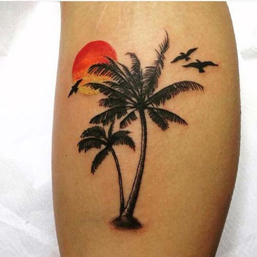 palm tree tattoo