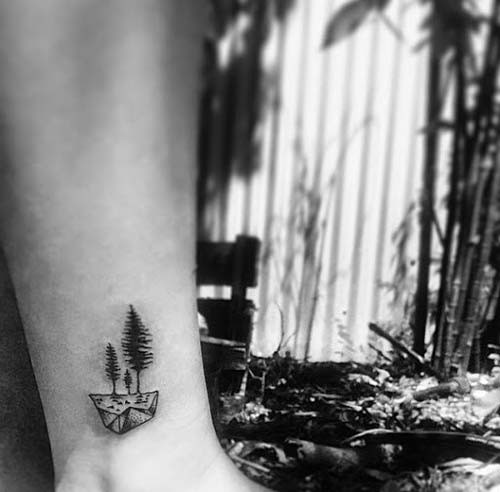 tiny tree tattoo