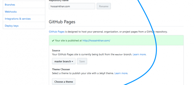 Using custom domain for GitHub pages