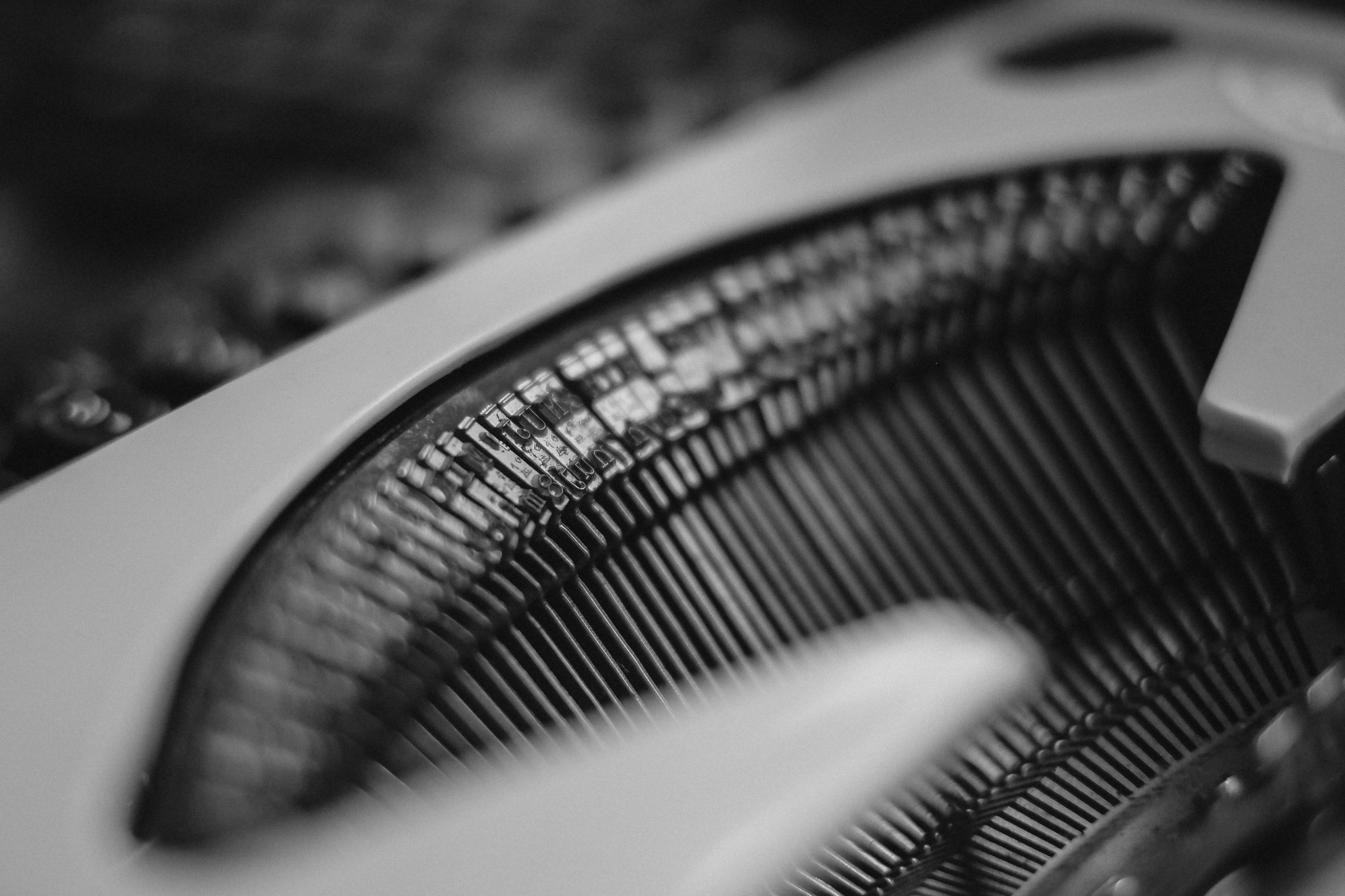 Closeup of a typewriter.