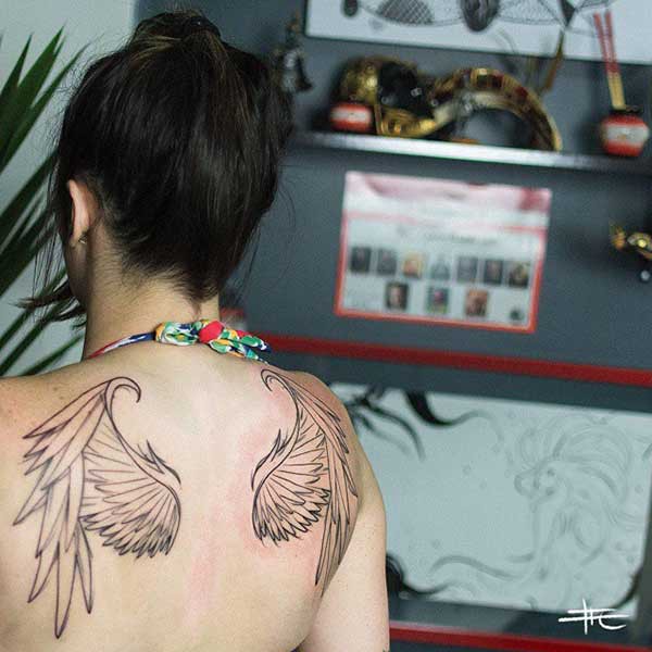 wing tattoo for back tumblr